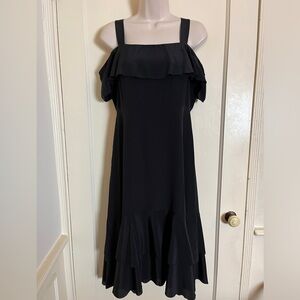 J. Crew Collection “Cold Shoulder” Black Silk Dress - NWT